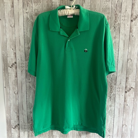 Brooks Brothers Green Branded Polo Shirt Large Men’s - Picture 1 of 4